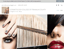 Tablet Screenshot of cosmetologycollegefranklincounty.com